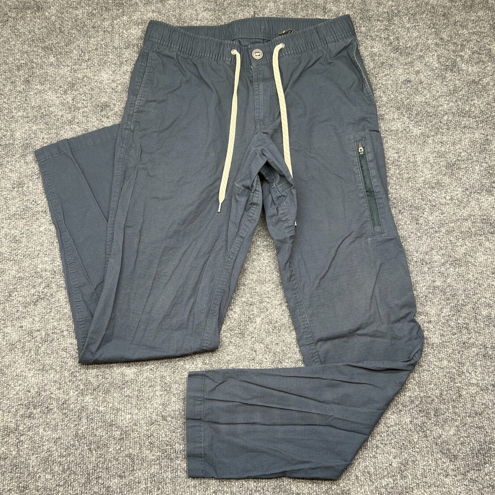 Vuori Navy Blue Jogger Sweatpants with Cream Drawstrings